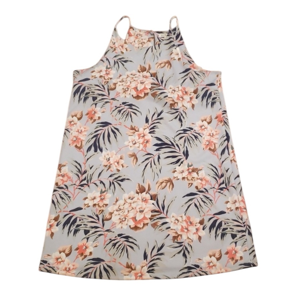 Simply Noelle | Floral Print Dress | Cream and Pink | Size XL